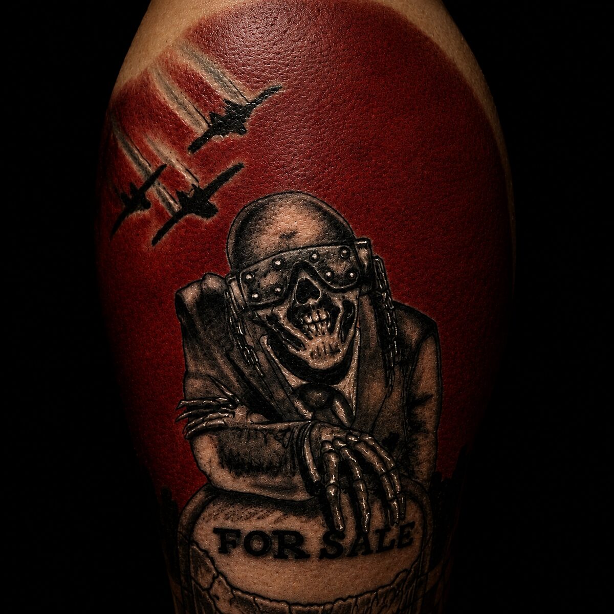 Tatuagem ilustrativa de caveira